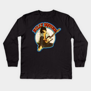 Billy Squier // 80s Rock Music Kids Long Sleeve T-Shirt